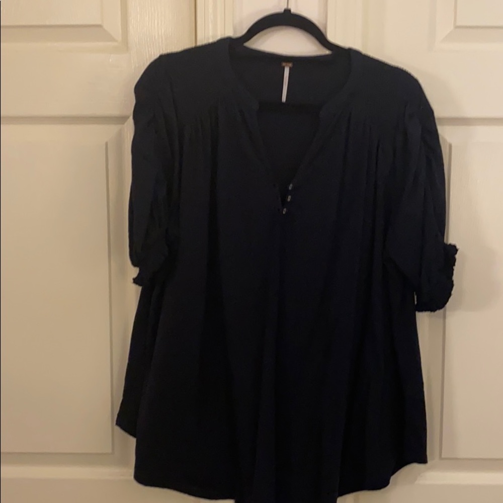Free People Black Top Size Large